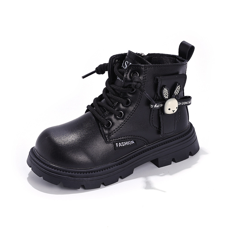 Παιδικά μποτάκια Martin από Meow le ge mi, επάνω μέρος από τεχνητό δέρμα, αντιολισθητική σόλα, πλευρικός φερμουάρ, unisex, κατάλληλα για χειμώνα, φθινόπωρο και άνοιξη