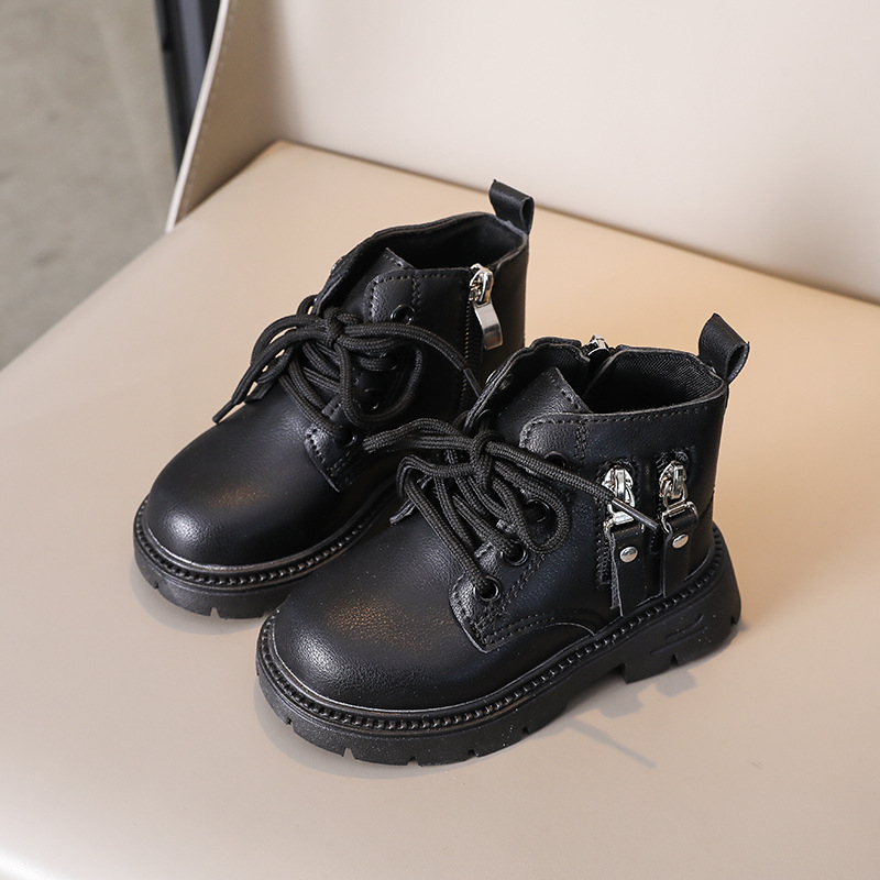 Detské Martin topánky – Unisex (Umelá koža, bočný zips, TPR podrážka, nízky vršok)