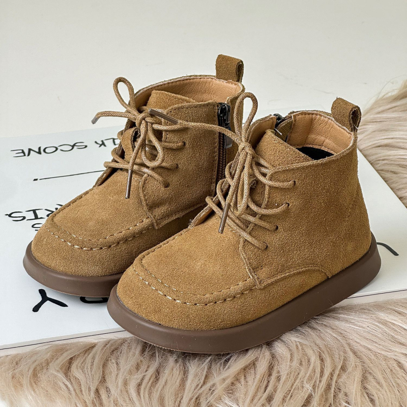 Mai Xiaomai dječje zimske čizme u korejskom stilu, kratke čizme s unutarnjom podstavom, mat suede tekstura, mekana potplata, unisex