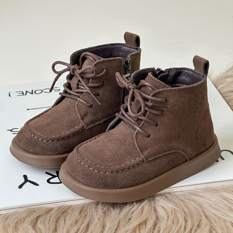 Mai Xiaomai dječje zimske čizme u korejskom stilu, kratke čizme s unutarnjom podstavom, mat suede tekstura, mekana potplata, unisex