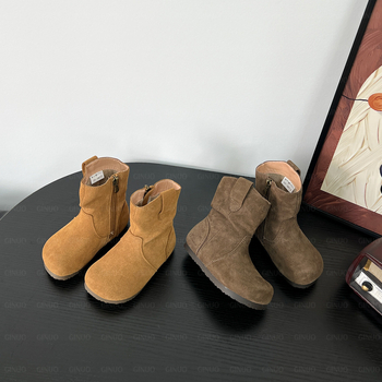 Cipele Martens za djevojčice zima tople Ultra vlaknasta koža bočni zip