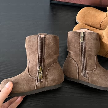Cipele Martens za djevojčice zima tople Ultra vlaknasta koža bočni zip