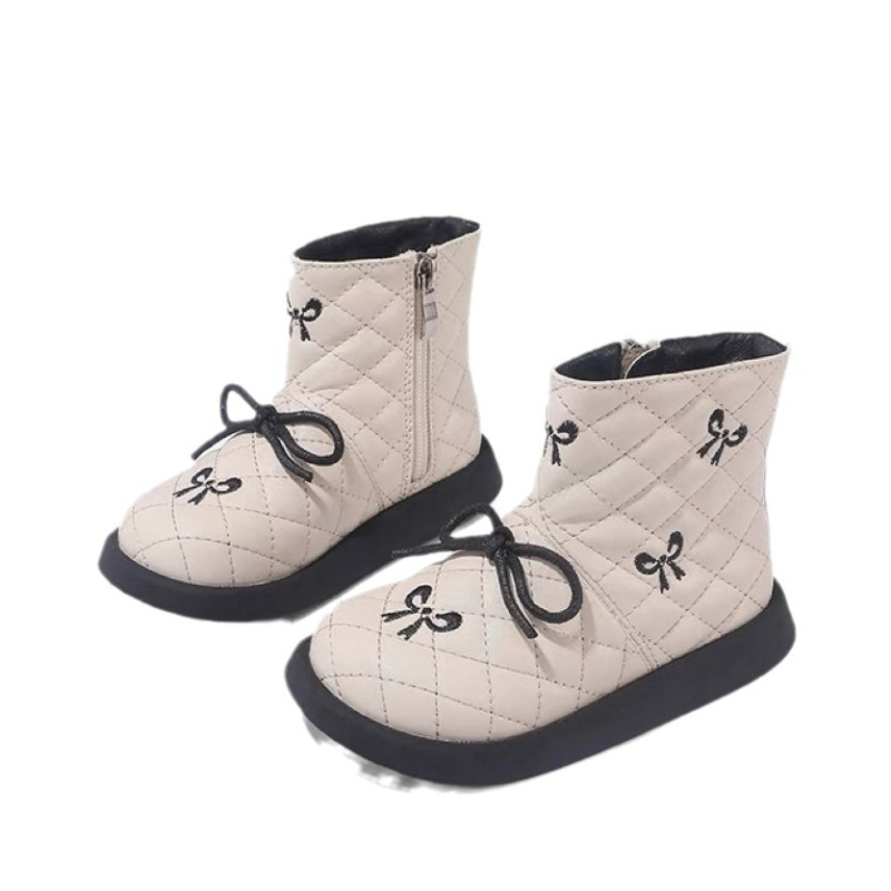 Tip proizvoda: Canyze dječje Martin čizme — princeza stil s mašnicom, bočni zip; gornji materijal: mikrovlakna koža; ulošak: prirodna koža; potplat: guma; niski kroj