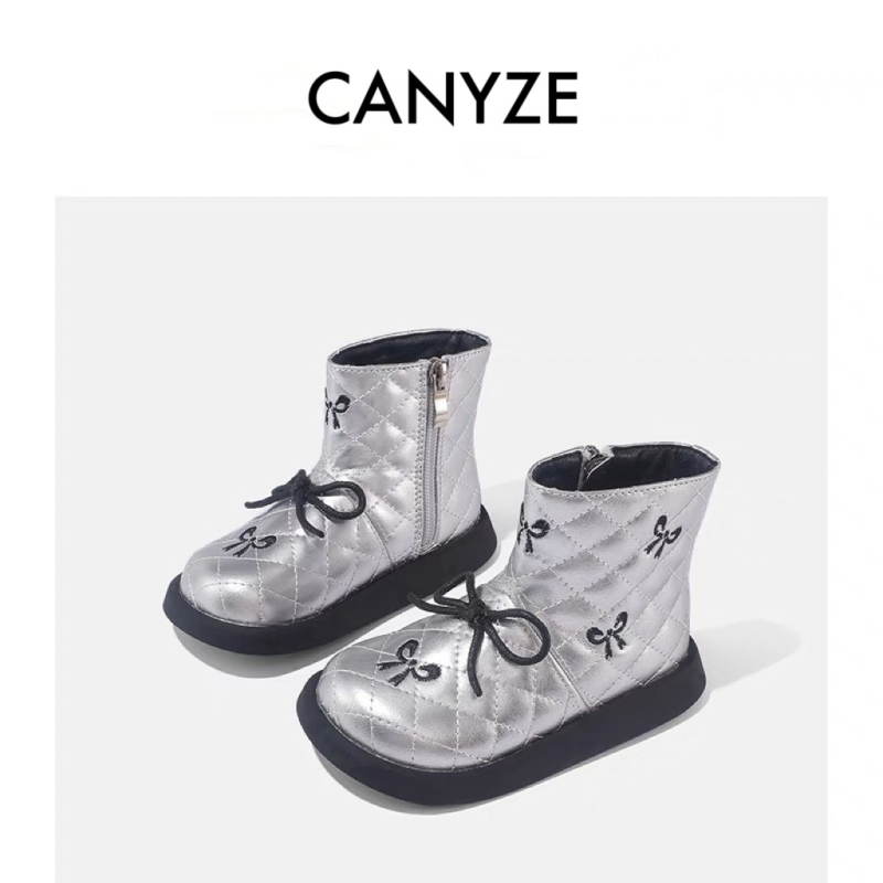 Tip proizvoda: Canyze dječje Martin čizme — princeza stil s mašnicom, bočni zip; gornji materijal: mikrovlakna koža; ulošak: prirodna koža; potplat: guma; niski kroj