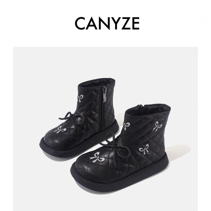 Tip proizvoda: Canyze dječje Martin čizme — princeza stil s mašnicom, bočni zip; gornji materijal: mikrovlakna koža; ulošak: prirodna koža; potplat: guma; niski kroj