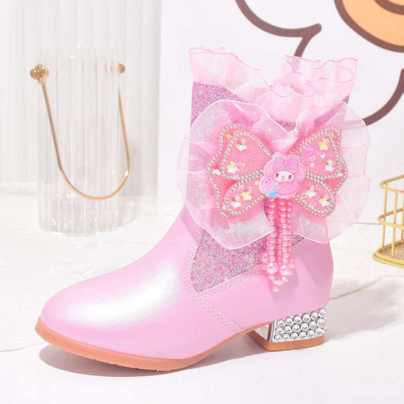 Dječje zimske modne čizme od umjetne kože, TPR potplat, protuklizne, tople, bočni zip