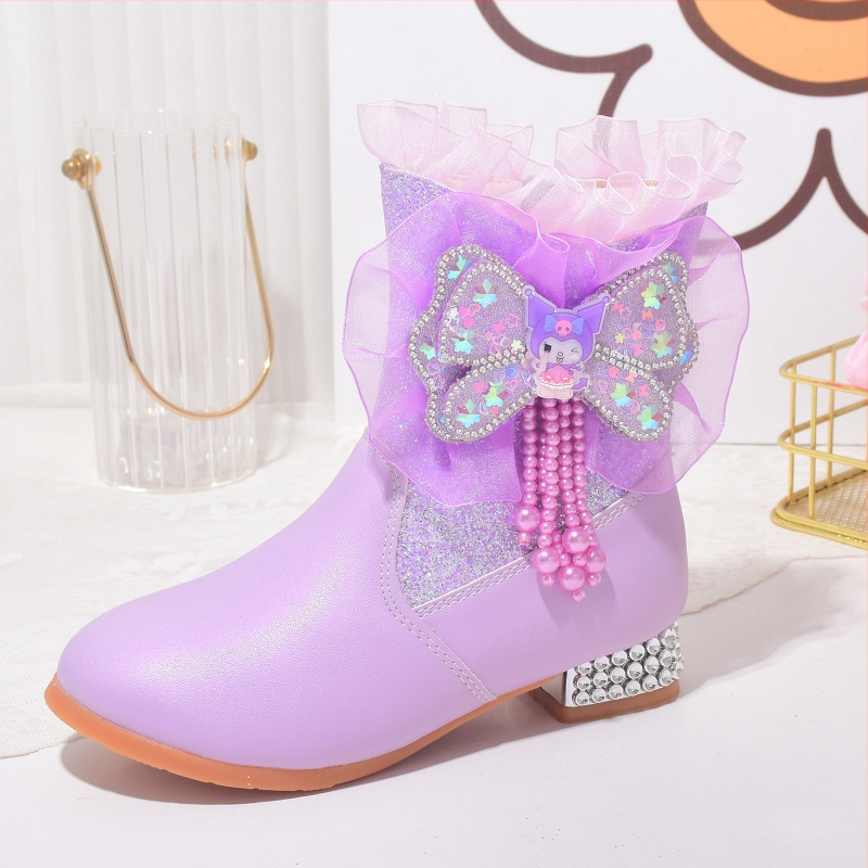 Dječje zimske modne čizme od umjetne kože, TPR potplat, protuklizne, tople, bočni zip