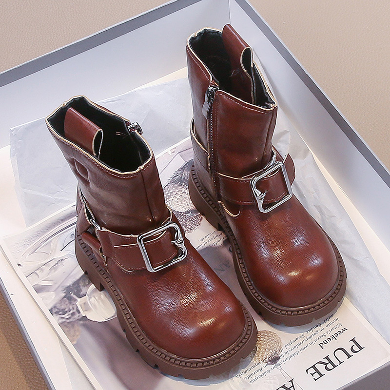 Dječje modne čizme - gornji dio od umjetne kože, gumena potplata, jesen 2025, za djecu uzrasta 4–16 godina