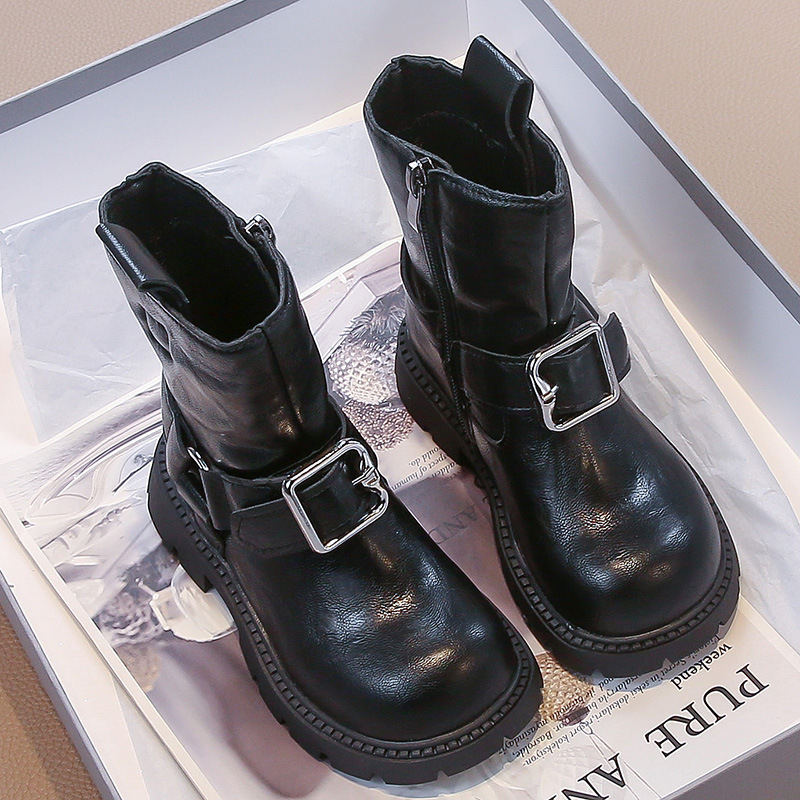 Dječje modne čizme - gornji dio od umjetne kože, gumena potplata, jesen 2025, za djecu uzrasta 4–16 godina