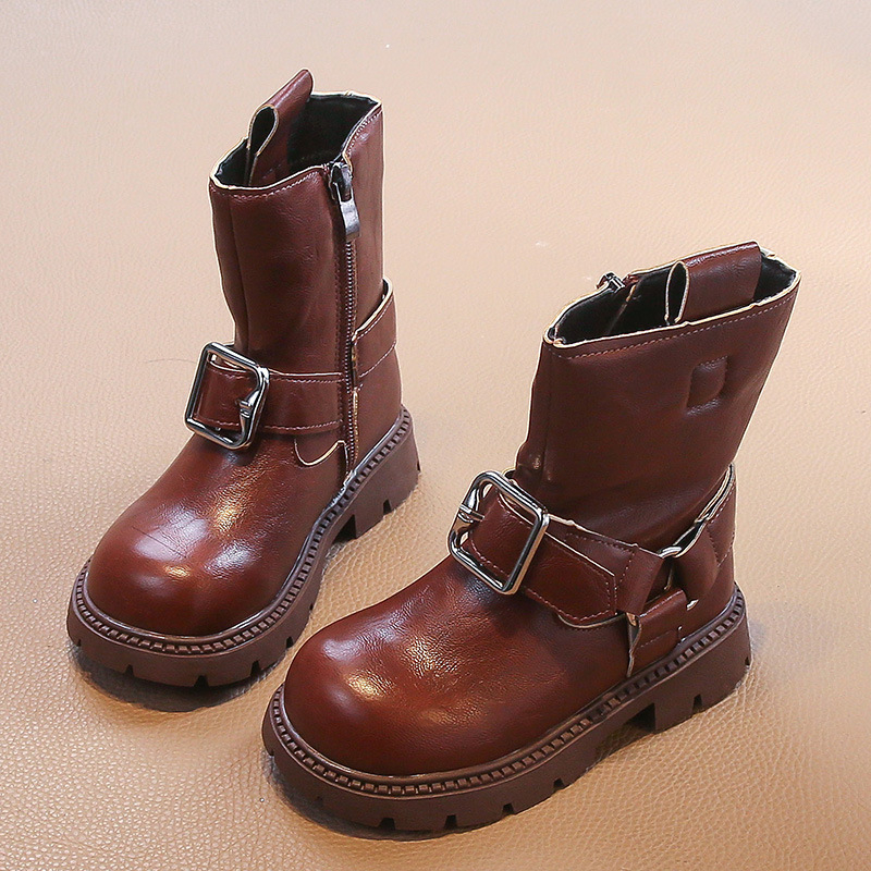 Dječje modne čizme - gornji dio od umjetne kože, gumena potplata, jesen 2025, za djecu uzrasta 4–16 godina