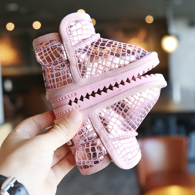 Dječje zimske čizme za 1–3 godine, vodootporne, Velcro zatvarač, zimske, potplat TPR