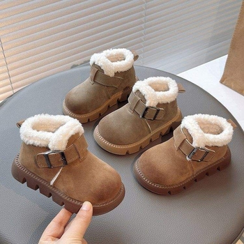 Čizme za snijeg za djecu s podstavom od flisa, gornji dio od sintetičke kože, potplat od sintetičke gume (uzrast 1–3 godine)