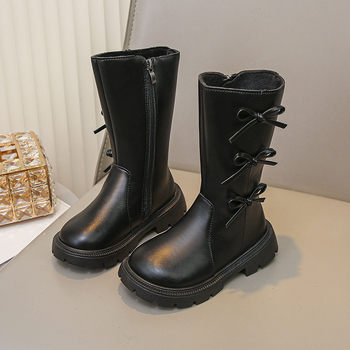 Martin čizme za djevojčice, PU gornji dio, visok štit, bočni zatvarač, gumeni đon, uzrast 7–16, Zima 2025