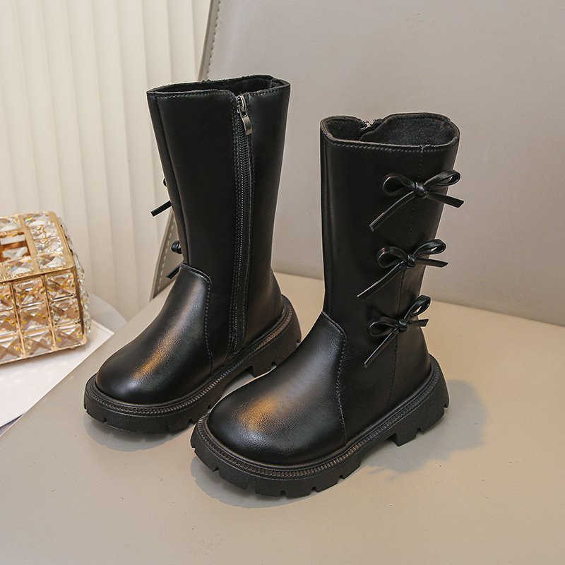 Martin čizme za djevojčice, PU gornji dio, visok štit, bočni zatvarač, gumeni đon, uzrast 7–16, Zima 2025