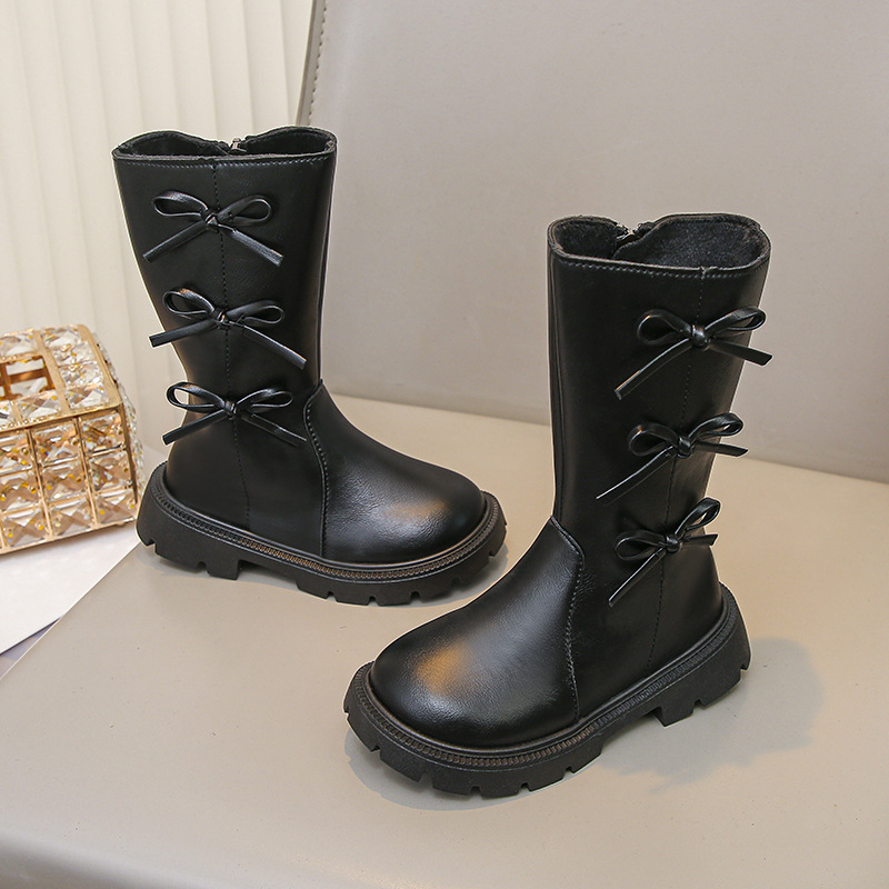 Martin čizme za djevojčice, PU gornji dio, visok štit, bočni zatvarač, gumeni đon, uzrast 7–16, Zima 2025