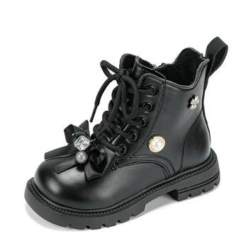 Dječje Martin čizme za jesen-zimu, gornji dio od umjetne kože, srednji visoki dio potkoljenice, prednje vezivanje, gumena potplat