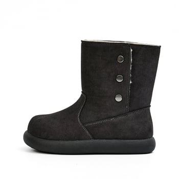 Xshx dječje modne čizme, unisex, gornji dio od fleecea, gumena potplat, bočni zatvarač, dvostruko nošenje