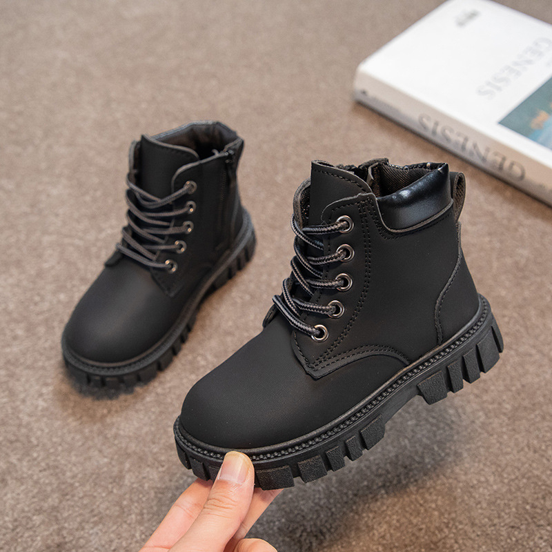 Dječje Martin čizme s bočnim zatvaračem, gumom na đonu, gornji dio od sintetičke kože, srednje visine