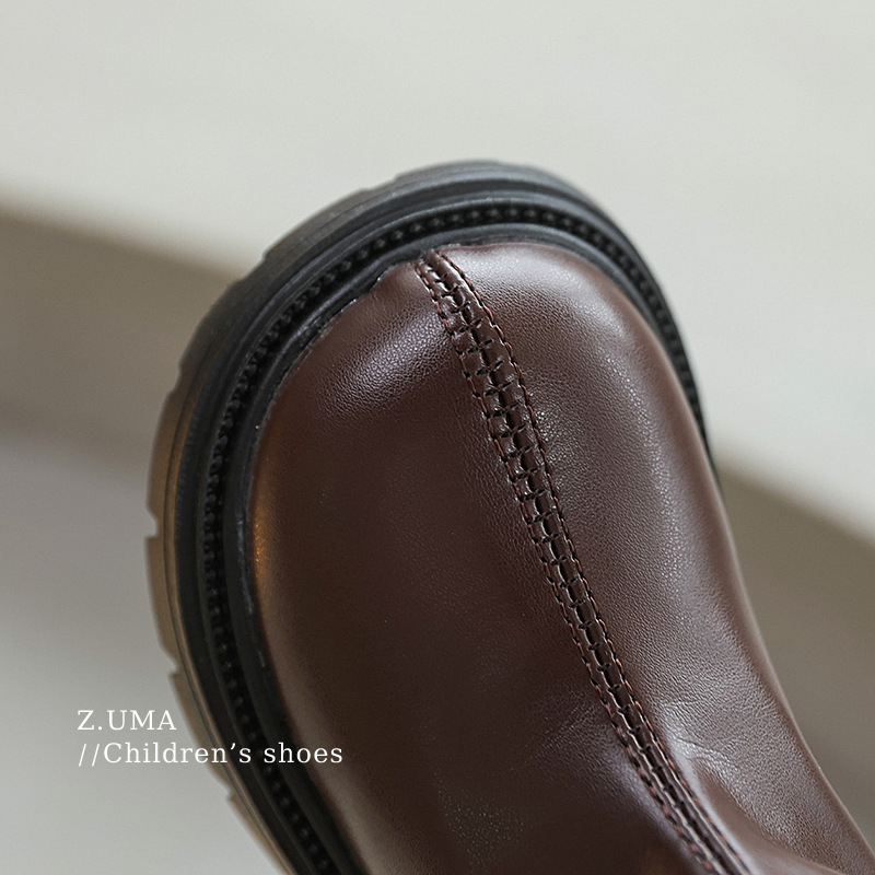 Dječje čizme do koljena za djevojčice, britanski stil, PU gornji dio, gumeni potplat, zimske čizme, za dob 4–16 godina