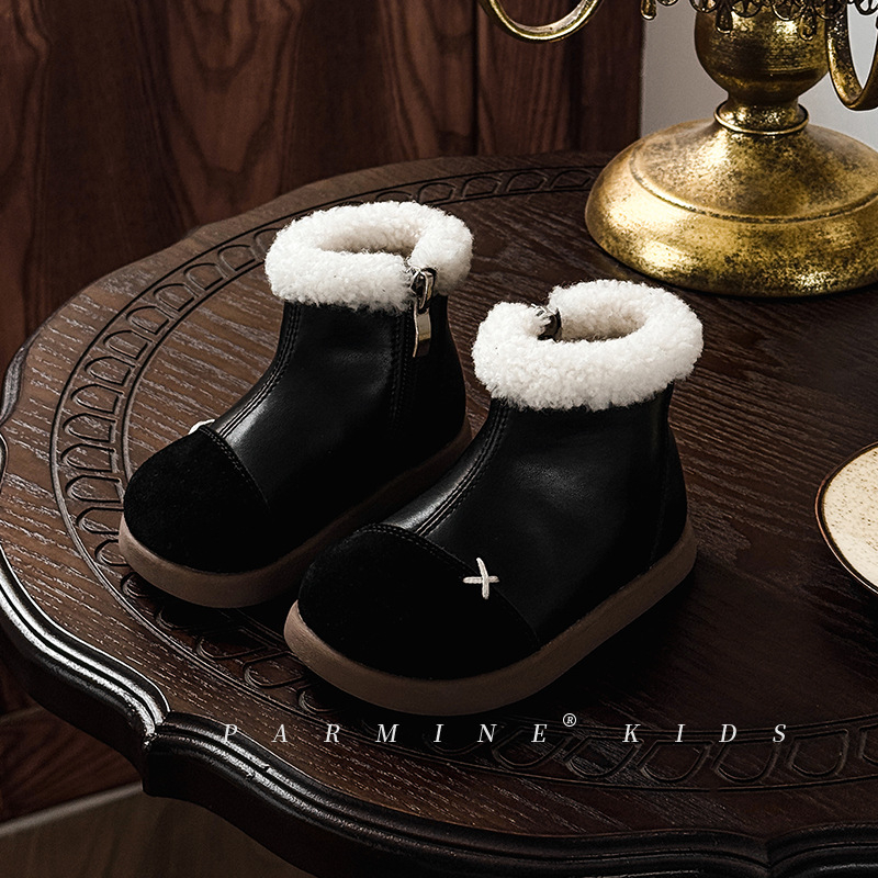 Martin čizme za djevojčice - Dvostruka koža goveda, flis podstava, debele, zima 2024