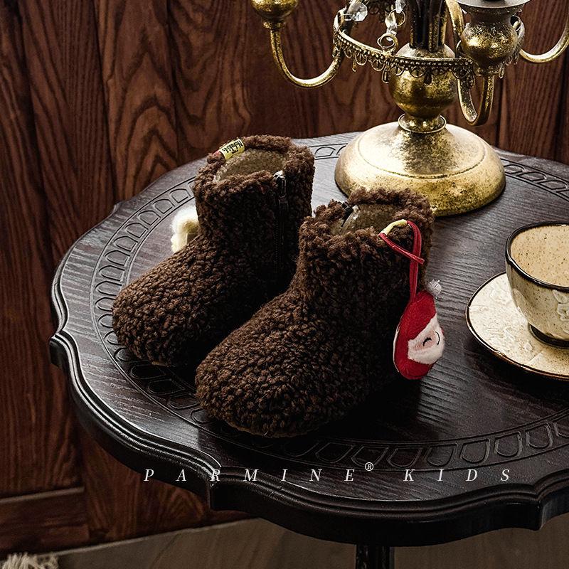 Dječje čizme za djevojčice u zapadnom stilu, s flisom iznutra, tople zimske čizme