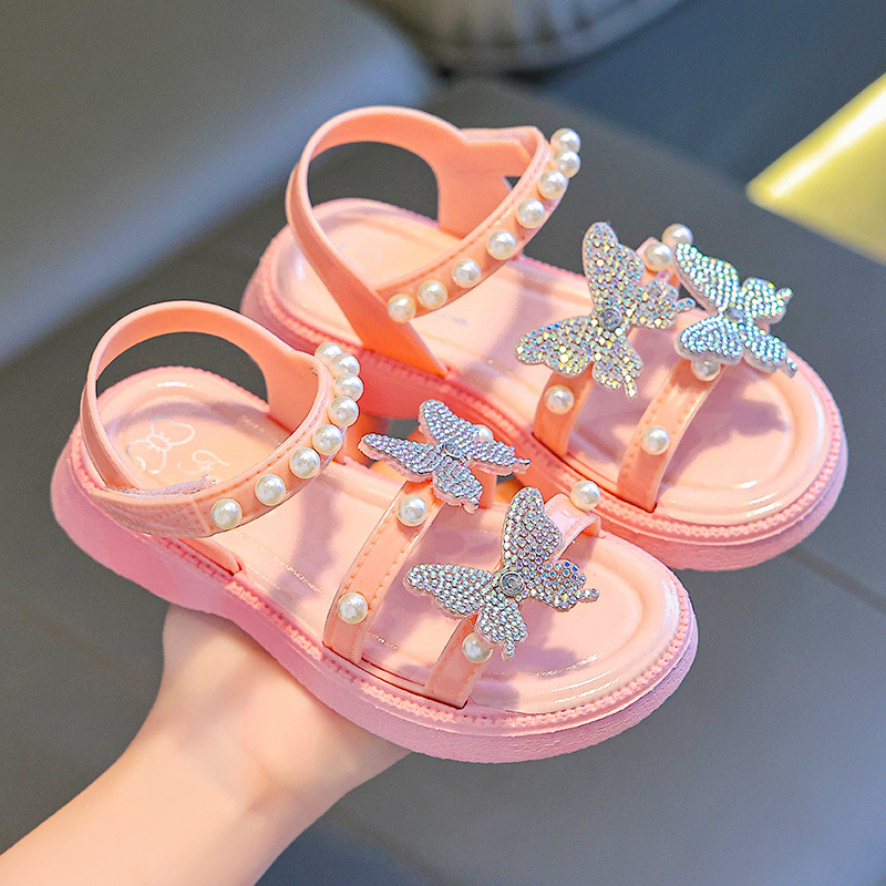 Princezne sandale za djevojčice - PVC gornji dio i PVC đon, uzrast 1-12 godina, sladak stil