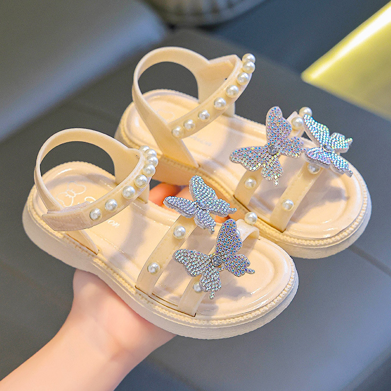 Princezne sandale za djevojčice - PVC gornji dio i PVC đon, uzrast 1-12 godina, sladak stil