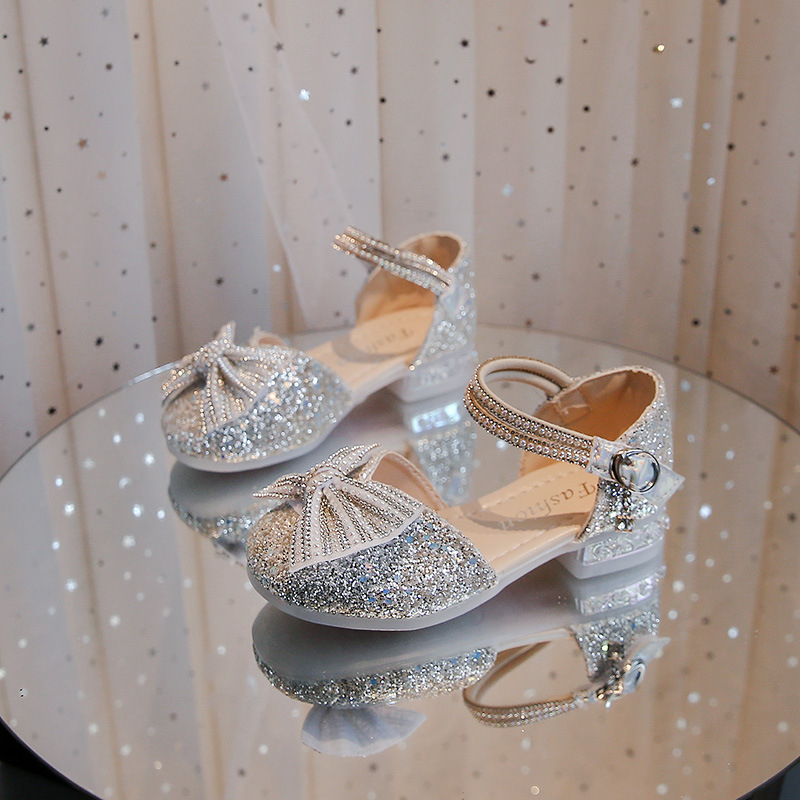 Sandale Prințese pentru fete, Piele Ultrafilm, pentru vârste 4-12 ani, Vară 2024