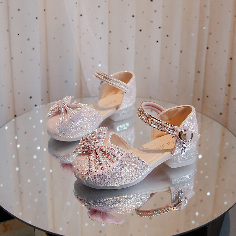 Sandale Prințese pentru fete, Piele Ultrafilm, pentru vârste 4-12 ani, Vară 2024