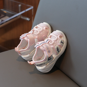 Sandale za bebe i djecu, gornji dio od mreže, prozračne, otporne na klizanje, zatvaranje s Velcro kopčom (ljeto)