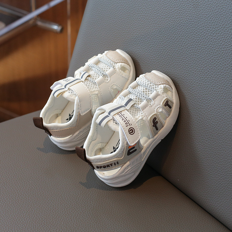 Sandale za bebe i djecu, gornji dio od mreže, prozračne, otporne na klizanje, zatvaranje s Velcro kopčom (ljeto)