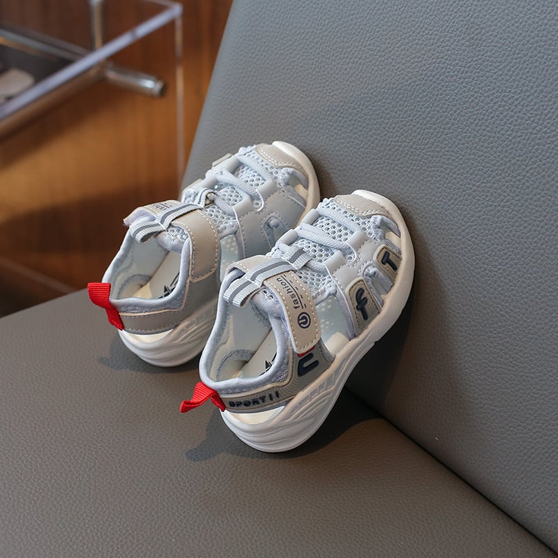 Sandale za bebe i djecu, gornji dio od mreže, prozračne, otporne na klizanje, zatvaranje s Velcro kopčom (ljeto)