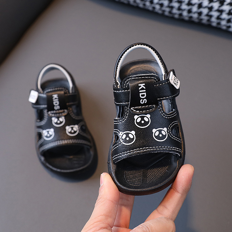 Dječje sandale za plažu s karikaturalnim dizajnom, protuklizna gumena potplat, Velcro zatvarač, unisex, za uzrast 1–6 godina