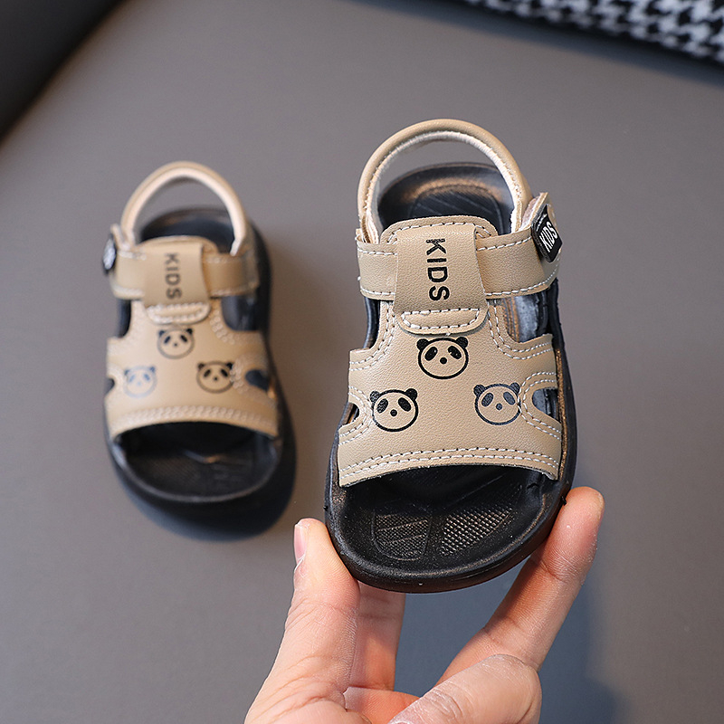 Dječje sandale za plažu s karikaturalnim dizajnom, protuklizna gumena potplat, Velcro zatvarač, unisex, za uzrast 1–6 godina