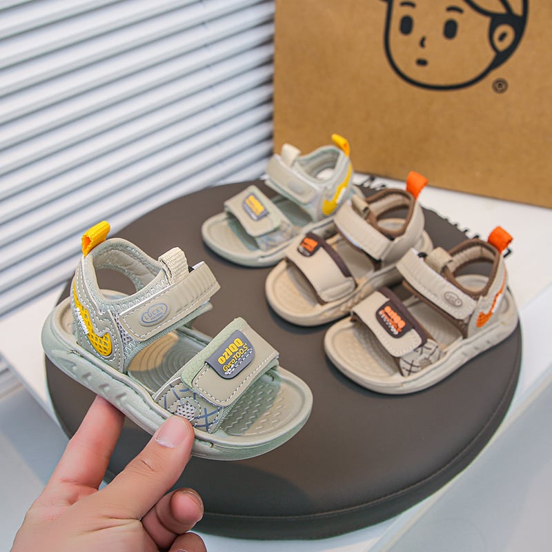 Dječje sandale za ljeto 2025 – anti-slip, Velcro zatvaranje, gornji dio od umjetne kože, za djecu 1–3 godine, jednofarbne, casual plažne sandale – Ljeto 2025