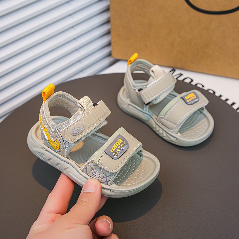 Dječje sandale za ljeto 2025 – anti-slip, Velcro zatvaranje, gornji dio od umjetne kože, za djecu 1–3 godine, jednofarbne, casual plažne sandale – Ljeto 2025