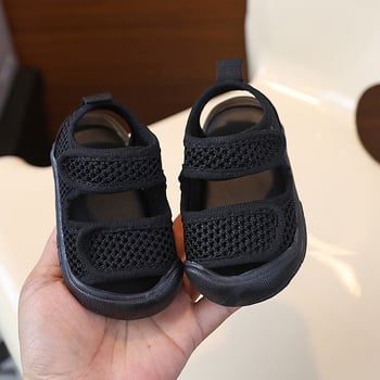 Unisex dječje plažne cipele za uzrast 1–3 godine, platneni gornji dio, gumena podloga, zatvaranje Velcro, jednofarbni uzorak