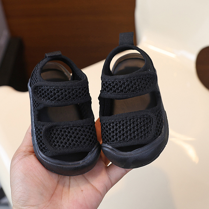 Unisex dječje plažne cipele za uzrast 1–3 godine, platneni gornji dio, gumena podloga, zatvaranje Velcro, jednofarbni uzorak