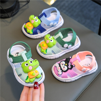 Dječje Birkenstock sandale (Unisex, gornji dio od pamuka, crtani otisci životinja, kopča, potplat PVC)