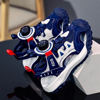 Dječje sportske sandale, gornji dio PU+ mreža, gumena potplat, sportski stil, za djecu 4–16 godina, ljeto 2025