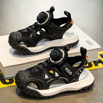 Dječje sportske sandale, gornji dio PU+ mreža, gumena potplat, sportski stil, za djecu 4–16 godina, ljeto 2025