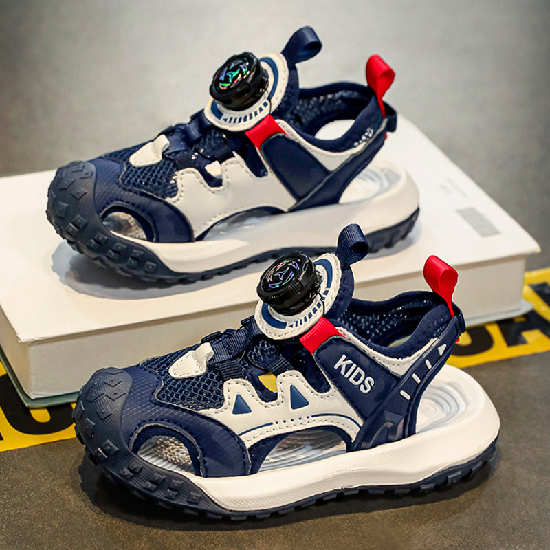 Dječje sportske sandale, gornji dio PU+ mreža, gumena potplat, sportski stil, za djecu 4–16 godina, ljeto 2025