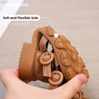 Pie Beans dječje rimske cipele, korejski stil, gornji materijal umjetna koža, za djecu uzrast 4–12 godina