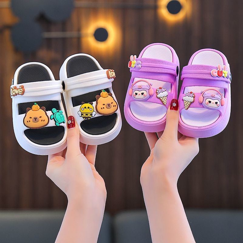 Dječje sandale za dječake i djevojčice s crtić dizajnom, neklizajući mekani đon, dvostruko nošenje, slip-on