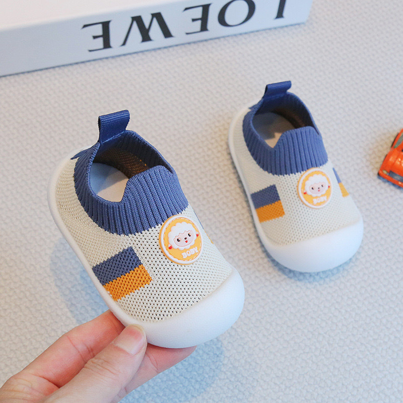 Dječje cipele za učenje hodanja s prozračnom mrežicom na gornjoj strani, protivklizna TPE podloga, Slip-On, unisex, 12–36 mjeseci