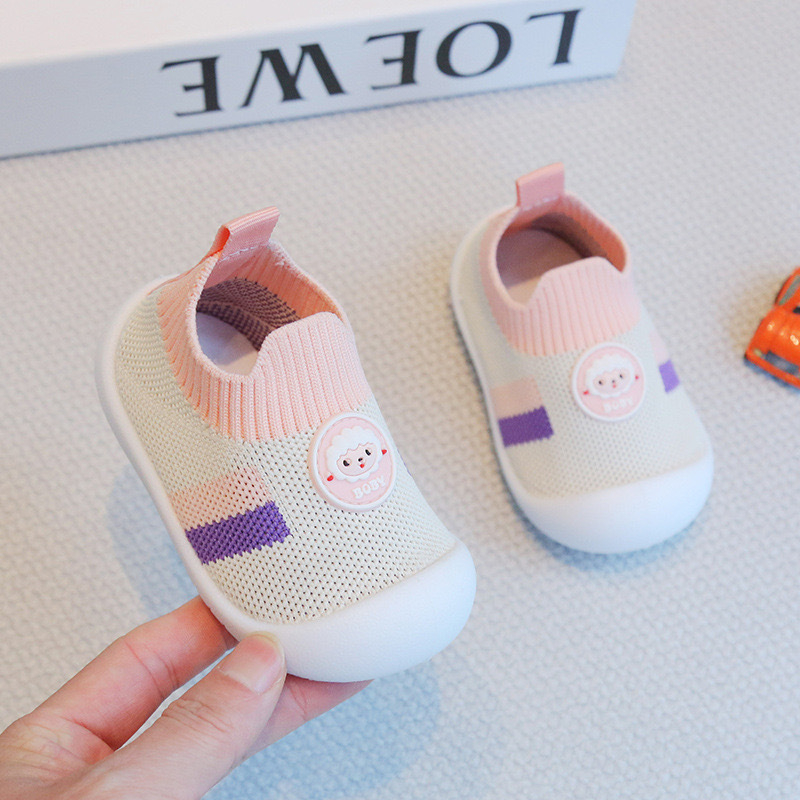 Dječje cipele za učenje hodanja s prozračnom mrežicom na gornjoj strani, protivklizna TPE podloga, Slip-On, unisex, 12–36 mjeseci