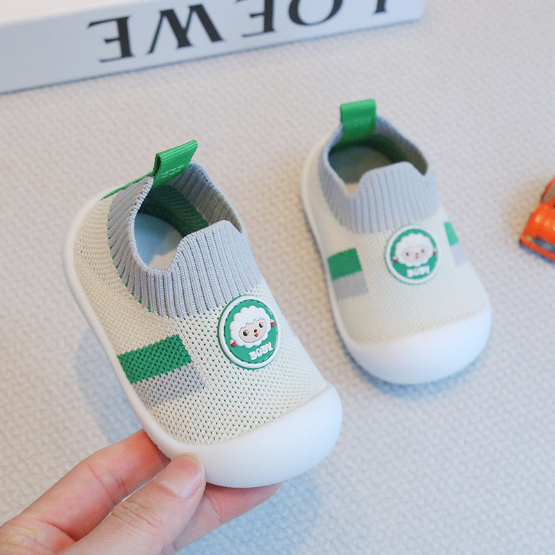 Dječje cipele za učenje hodanja s prozračnom mrežicom na gornjoj strani, protivklizna TPE podloga, Slip-On, unisex, 12–36 mjeseci