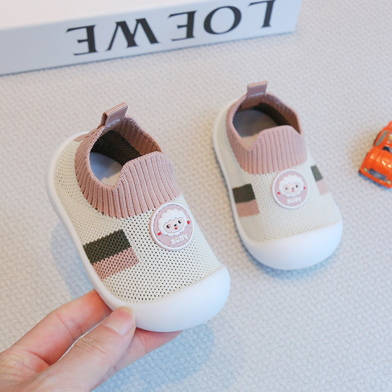 Dječje cipele za učenje hodanja s prozračnom mrežicom na gornjoj strani, protivklizna TPE podloga, Slip-On, unisex, 12–36 mjeseci