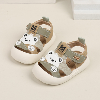 Dječje sandale za bebe 12-36 mjeseci, sintetička koža, zatvaranje na Velcro, prozračne i protuklizne potplate