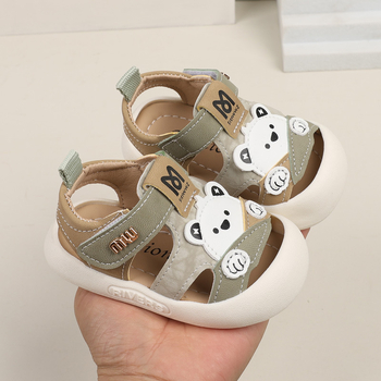 Dječje sandale za bebe 12-36 mjeseci, sintetička koža, zatvaranje na Velcro, prozračne i protuklizne potplate